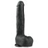 Easytoys - Dildo Grande com Ventosa e Escroto (29,5cm) - Preto