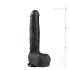 Easytoys - Dildo Grande com Ventosa e Escroto (29,5cm) - Preto