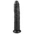 Easytoys - dildo com ventosa extra grande - preto 28,5cm