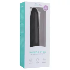 Easytoys - vibrador tipo bastão torcido - silicone preto