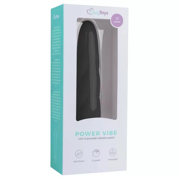 Easytoys - vibrador tipo bastão torcido - silicone preto