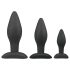 Easytoys Rocket - Conjunto de plugs anais - preto (3 peças)
