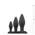 Easytoys Rocket - Conjunto de plugs anais - preto (3 peças)