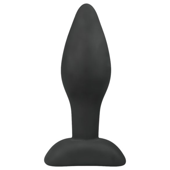 Plugue Anal de Silicone EasyToys - Pequeno (Preto)