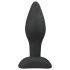 Plugue Anal de Silicone EasyToys - Pequeno (Preto)