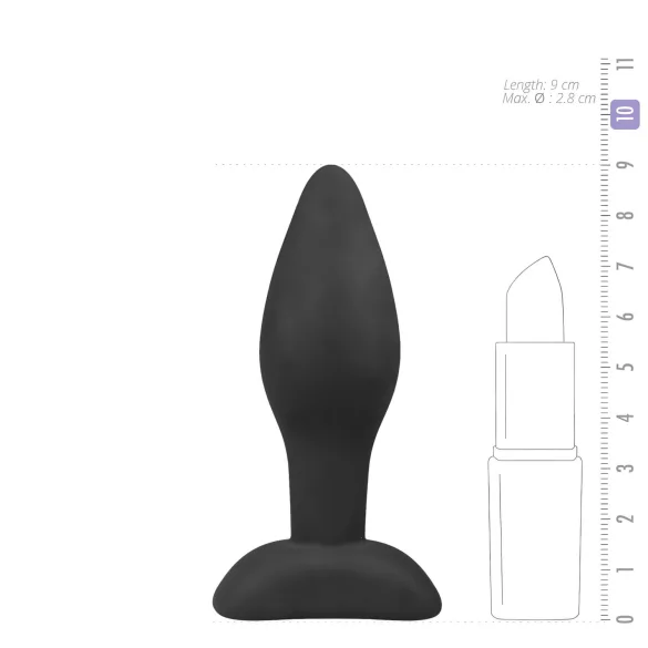 Easytoys - plug anal de silicone pequeno - preto