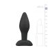 Plugue Anal de Silicone EasyToys - Pequeno (Preto)