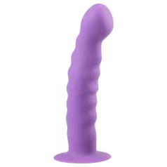 Easytoys - dildo com ventosa ondulado - silicone roxo