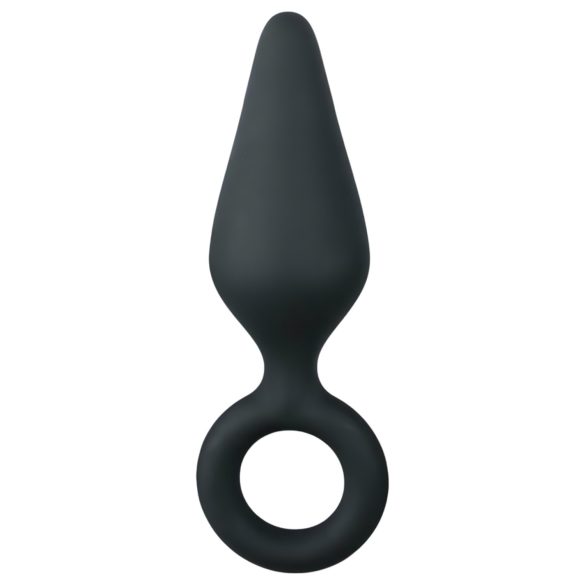 Plug Pontiagudo Easytoys - plug anal com anel - médio (preto)