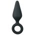 Plug Pontiagudo Easytoys - plug anal com anel - médio (preto)
