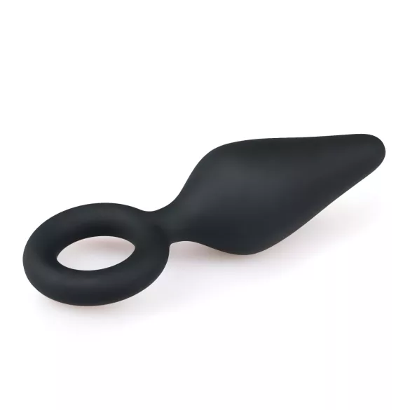 Easytoys - plug anal com anel - médio - preto