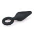 Plug Pontiagudo Easytoys - plug anal com anel - médio (preto)