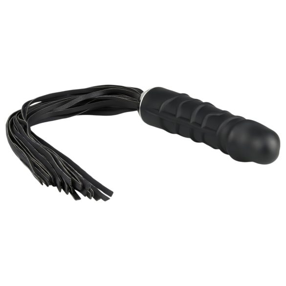Easytoys Chicote - combinação de chicote e dildo de silicone (preto)