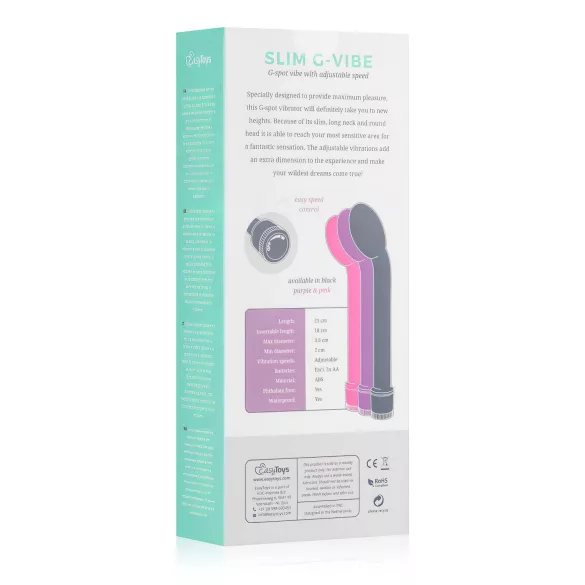 Easytoys Slim - vibrador ponto G - silicone preto