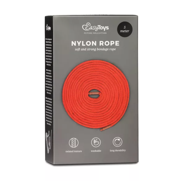 Easytoys Rope - corda de bondage (5 m, vermelha)