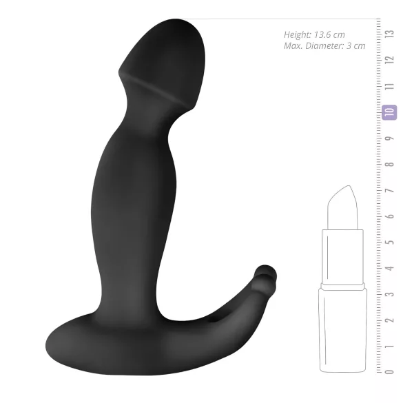 Easytoys Pounding Pete - vibrador de próstata - silicone preto
