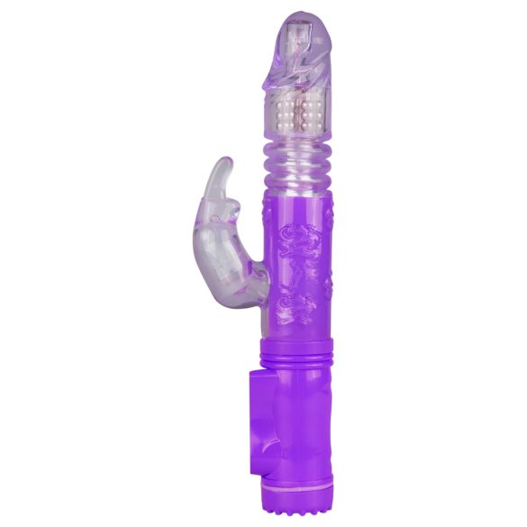 Easytoys Bunny - vibrador rotativo com movimento de empurrar - silicone lilás