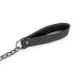 Easytoys - coleira fetiche com guia - couro sintético preto