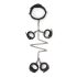 Easytoys - Conjunto de Coleira, Algemas para Pulsos e Tornozelos (Preto)