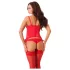 Amorable - conjunto lingerie 3 peças - corpete e tanga - vermelho