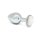 Rimba XS - Plug Anal com Pedra Transparente, Metal (Prateado)