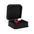 Rimba XS - Plug anal de metal com pedra vermelha (prateado)