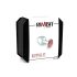 Rimba XS - Plug anal de metal com pedra vermelha (prateado)