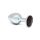 Rimba XS - Plug Anal de Metal com Pedra Preta (Prata)