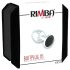 Rimba XS - Plug Anal de Metal com Pedra Preta (Prata)
