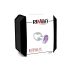 Rimba XS - plug anal metálico prateado com pedra lilás