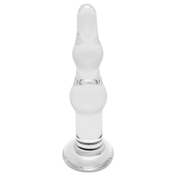Rimba Dolly - Dildo de Vidro Ondulado para Uso Anal (Transparente)