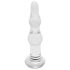 Rimba Dolly - Dildo de Vidro Ondulado para Uso Anal (Transparente)