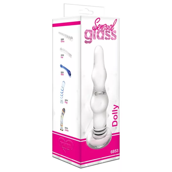 Rimba Dolly - plug anal de vidro ondulado - transparente