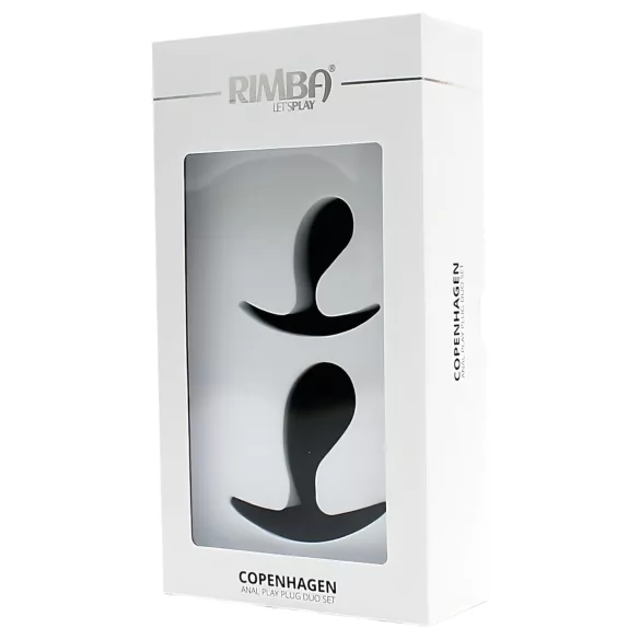 Rimba Copenhagen - kit plug anal - preto - 2 unidades
