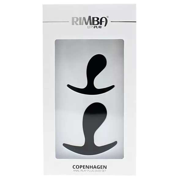 Rimba Copenhagen - kit plug anal - preto - 2 unidades