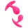 Rimba Copenhagen - plug anal conjunto - 2 peças - silicone rosa