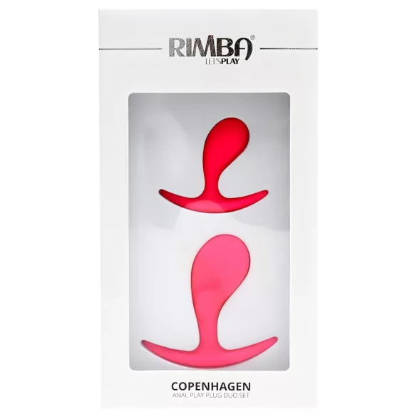Rimba Copenhagen - plug anal conjunto - 2 peças - silicone rosa