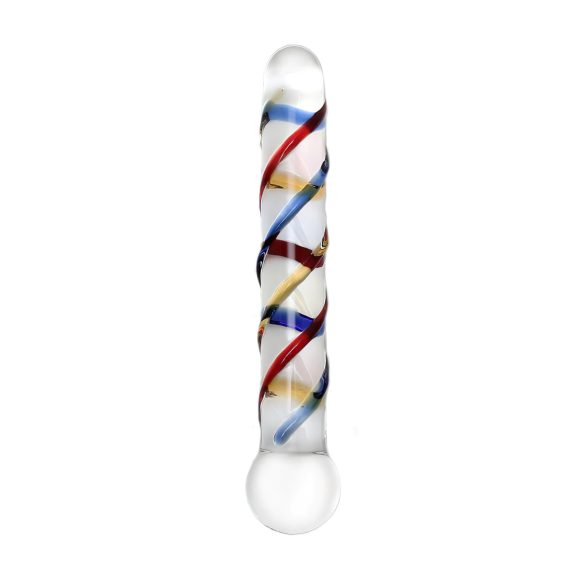 Rimba Rachella - Dildo Duplo de Vidro (Transparente - Colorido)