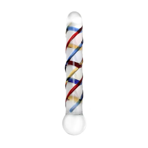 Rimba Rachella - dildo duplo de vidro - transparente colorido