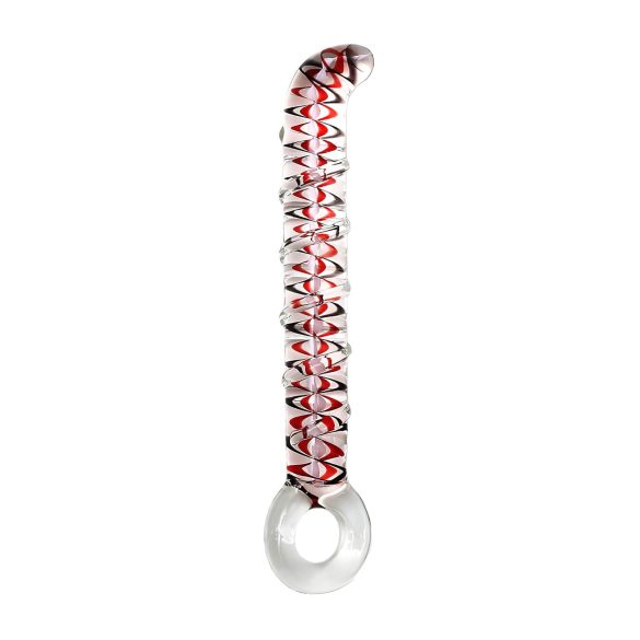 Rimba Sammy - Dildo de Vidro para Ponto G (Transparente com Estampa)