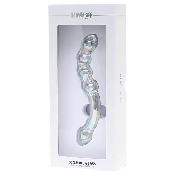 Rimba Xena - dildo duplo de vidro transparente