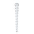 Dildo de Vidro Nº20 - Luxo Transparente com Pérolas