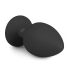 Easytoys Diamond - plug anal com pedra branca (grande) - preto