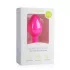 Easytoys Diamond - plug anal com pedra - silicone rosa médio