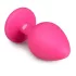 Easytoys Diamond - plug anal com pedra - silicone rosa médio