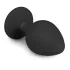 Easytoys Diamond - plug anal com pedra branca - tamanho médio - preto
