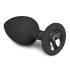 Plug Anal Preto com Pedra Easytoys Diamond - Pequeno