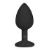 Plug Anal Preto com Pedra Easytoys Diamond - Pequeno