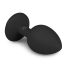 Plug Anal Preto com Pedra Easytoys Diamond - Pequeno