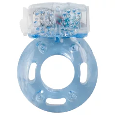   Easytoys - anel peniano vibratório descartável - silicone azul